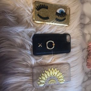 Gold set of phone cases